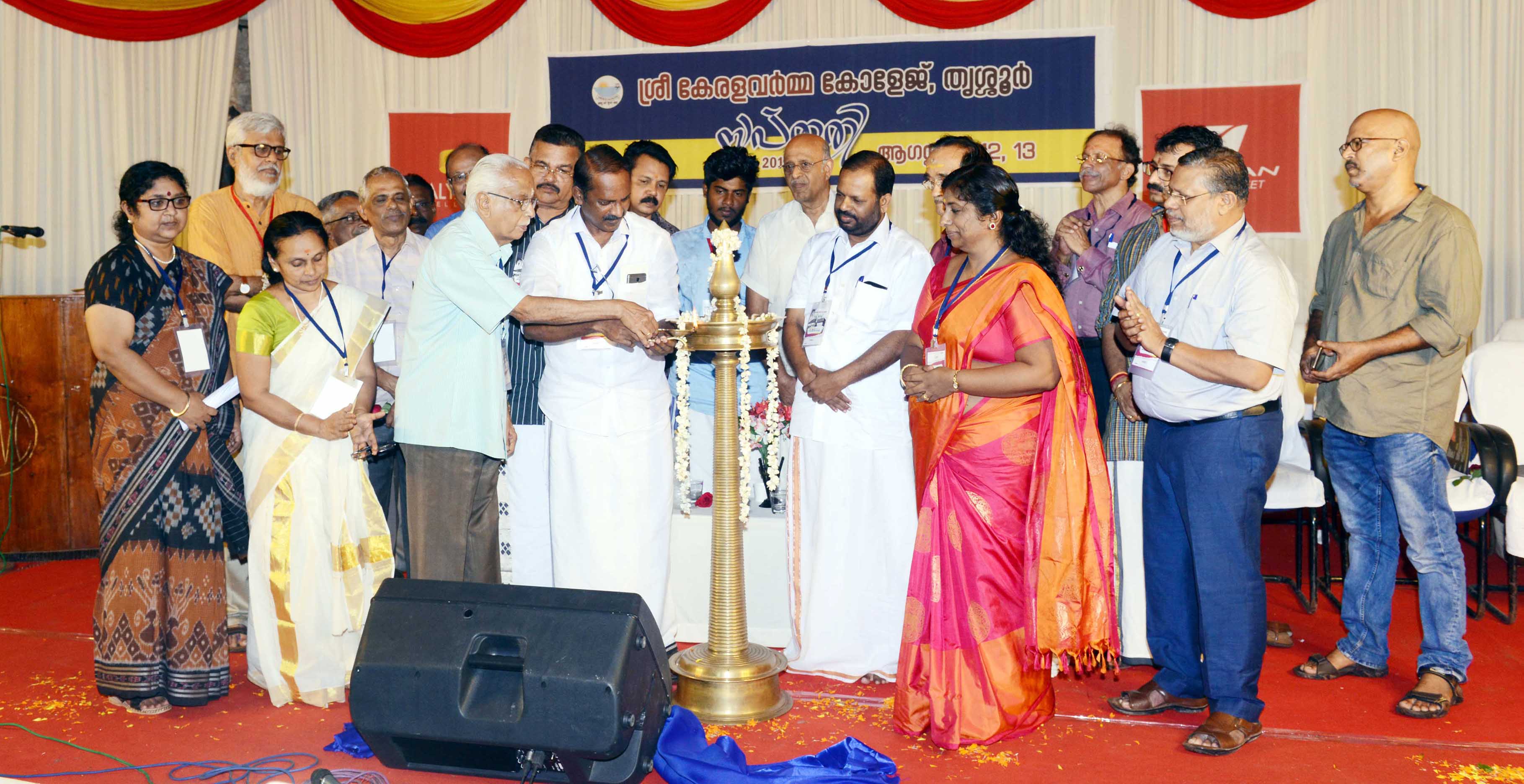 Dr M K Sudarsan, President, Cochin Devaswom Board, formally inaugurates the Saptati Celebrations on 11 August 2017.